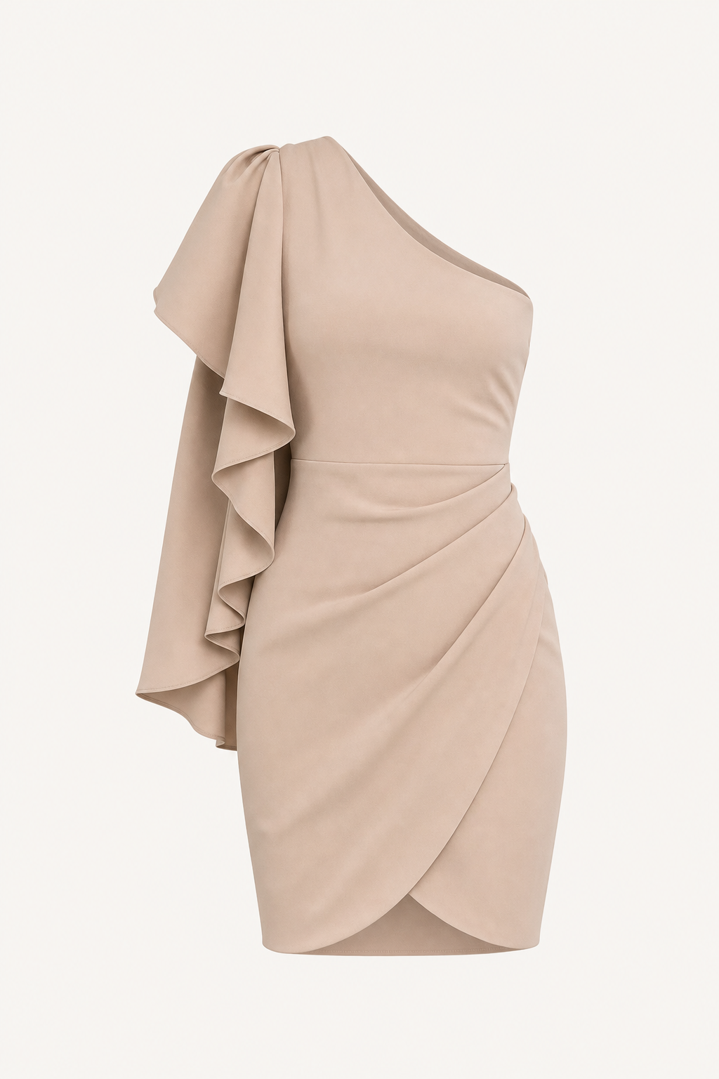 One-Shoulder Ruched Bodycon Mini Dress