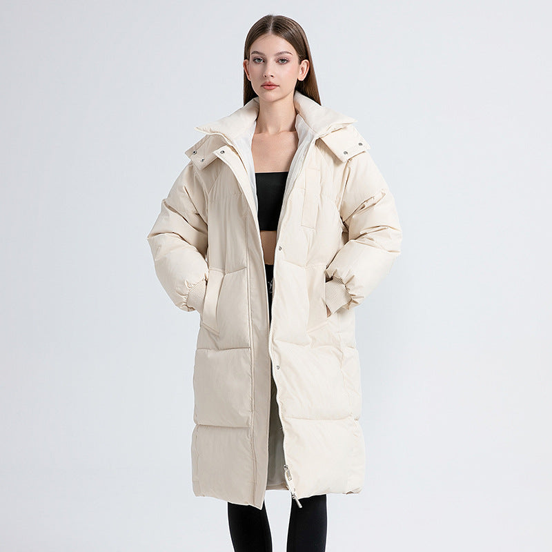 Long Hooded Puffer Coat - view 3