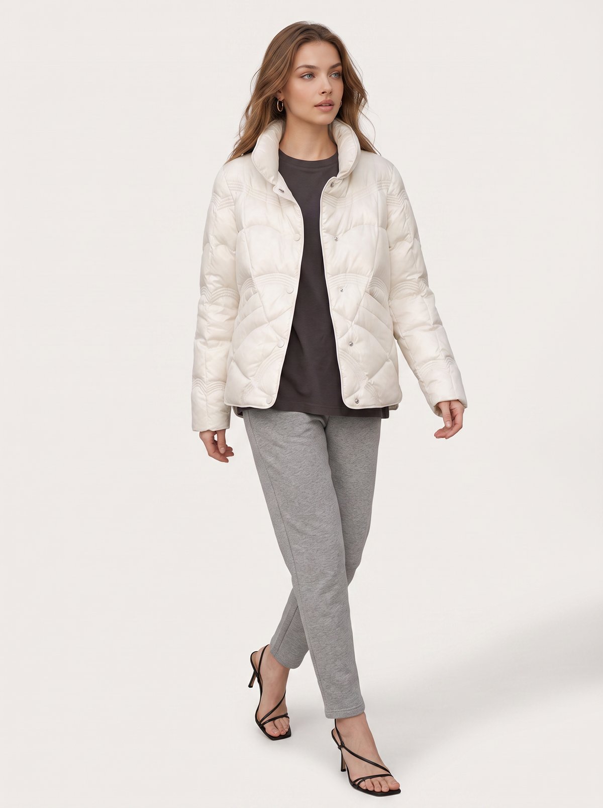 Quilted Button-Front Jacket - view 3