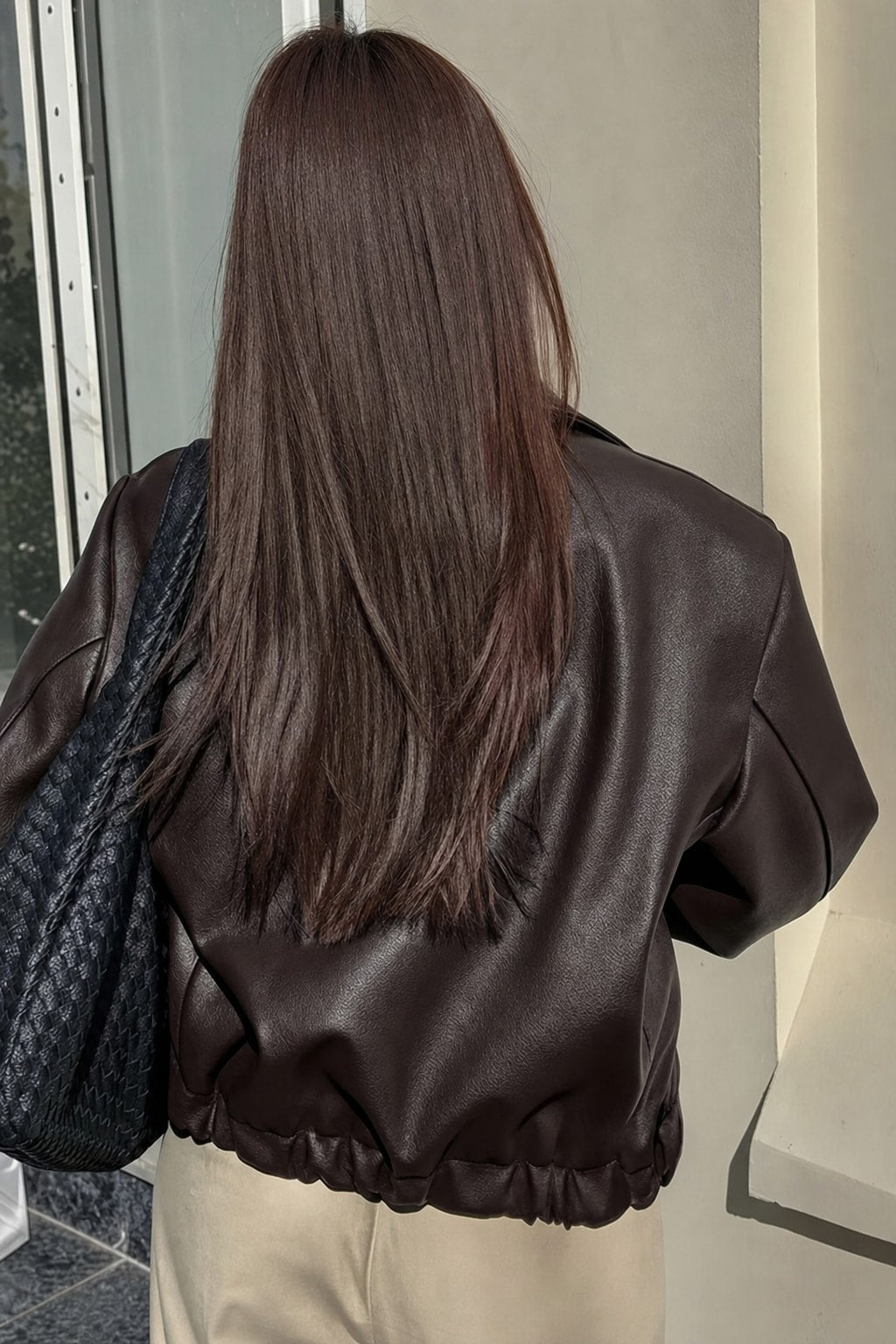 Coated Bomber Jacket With Point Collar - 12