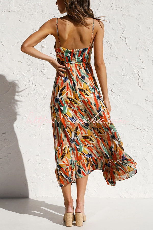 V-Neck Sleeveless Midi Dress - view 3