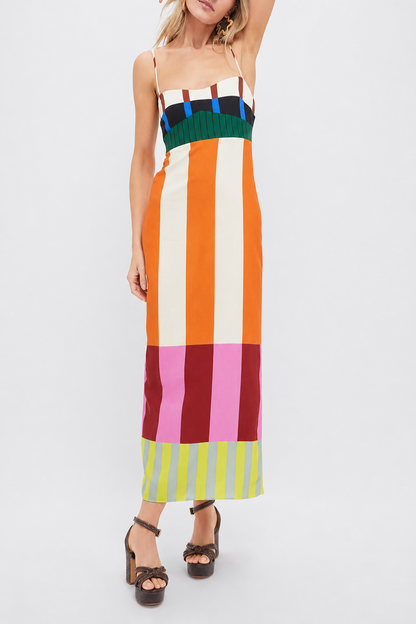 Color Block Slip Maxi Dress - view 2
