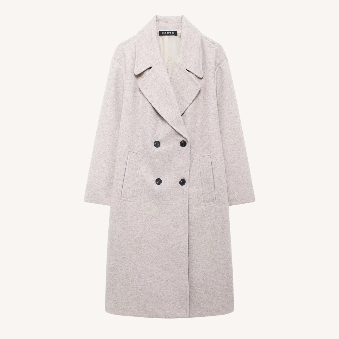 Double-Breasted Blend Overcoat in Six Colors - view 12