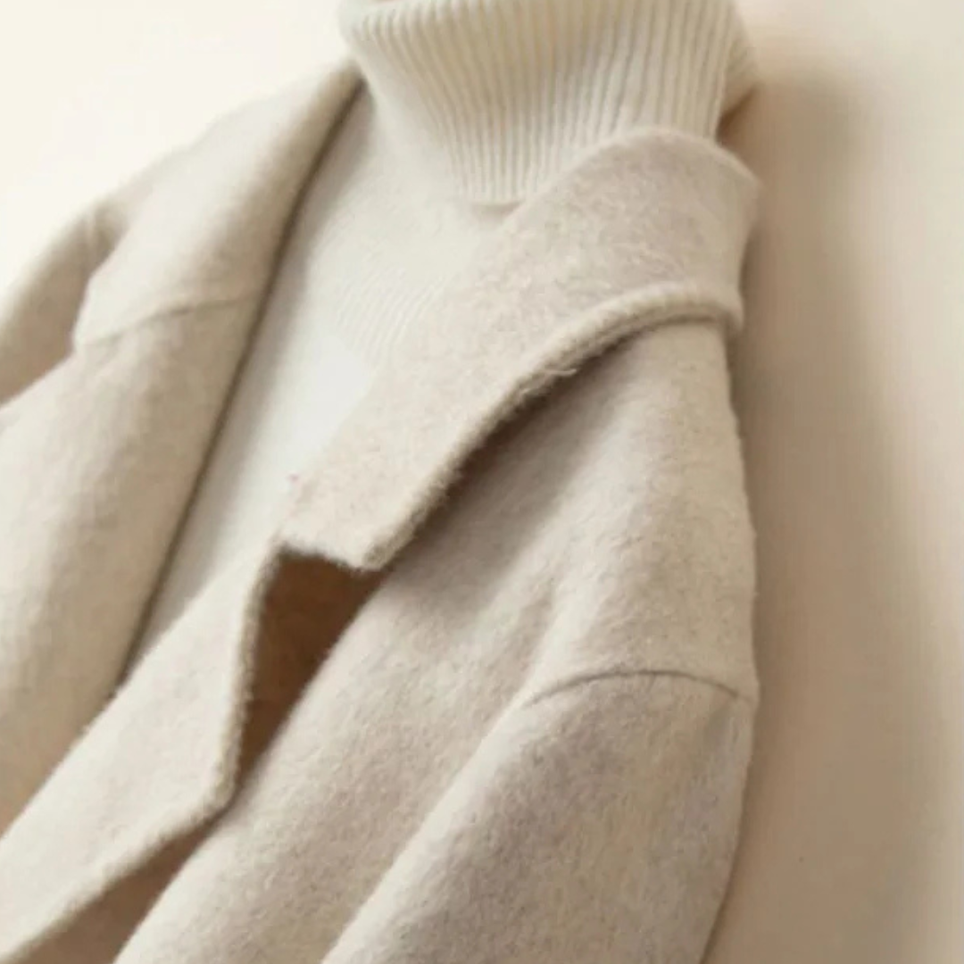 Double-Breasted Short Coat, Hip Length - view 3