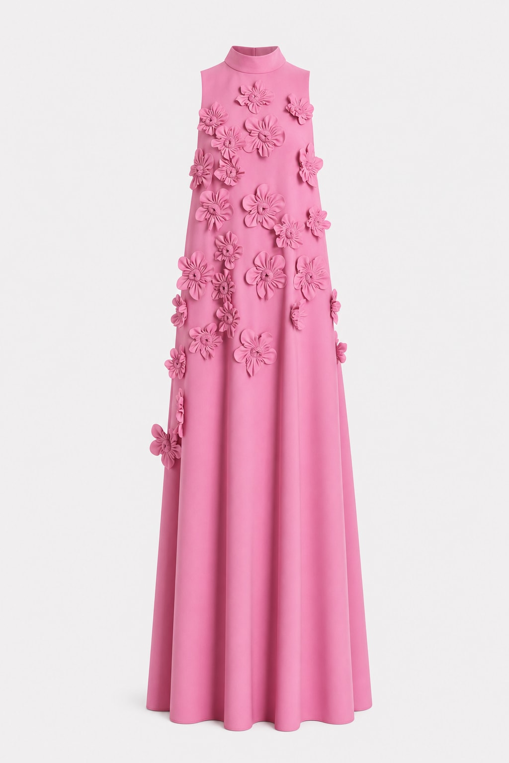 Floral Embellished Maxi Dress in Pink - 1