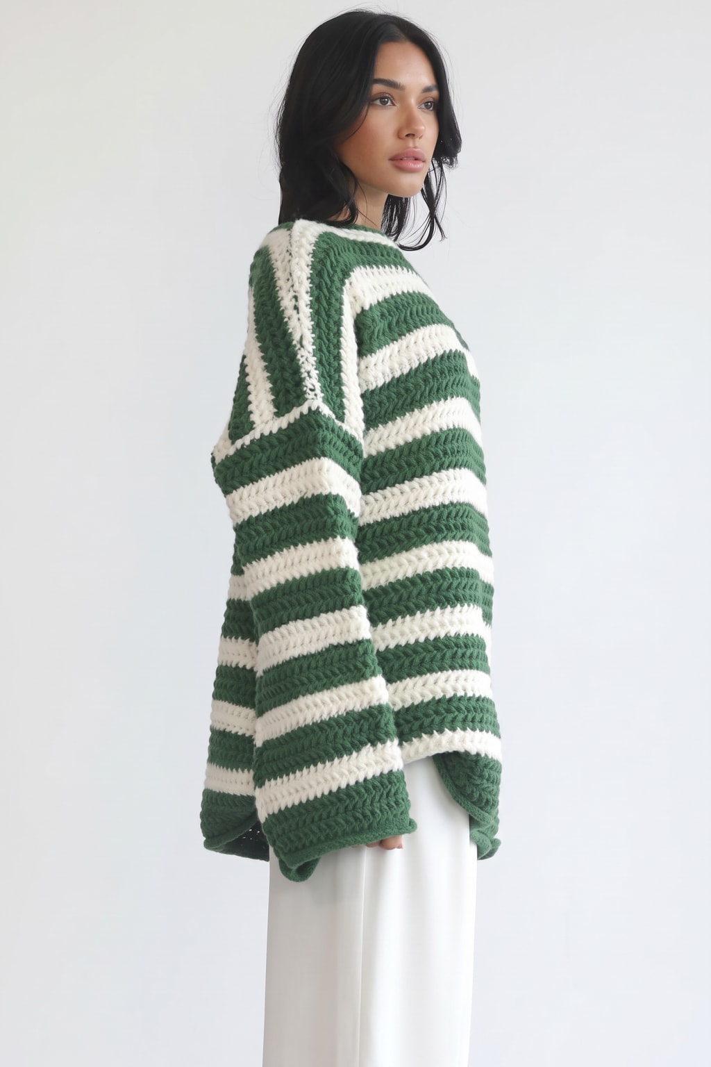 Soft Knit Sweater Chunky Striped - 2