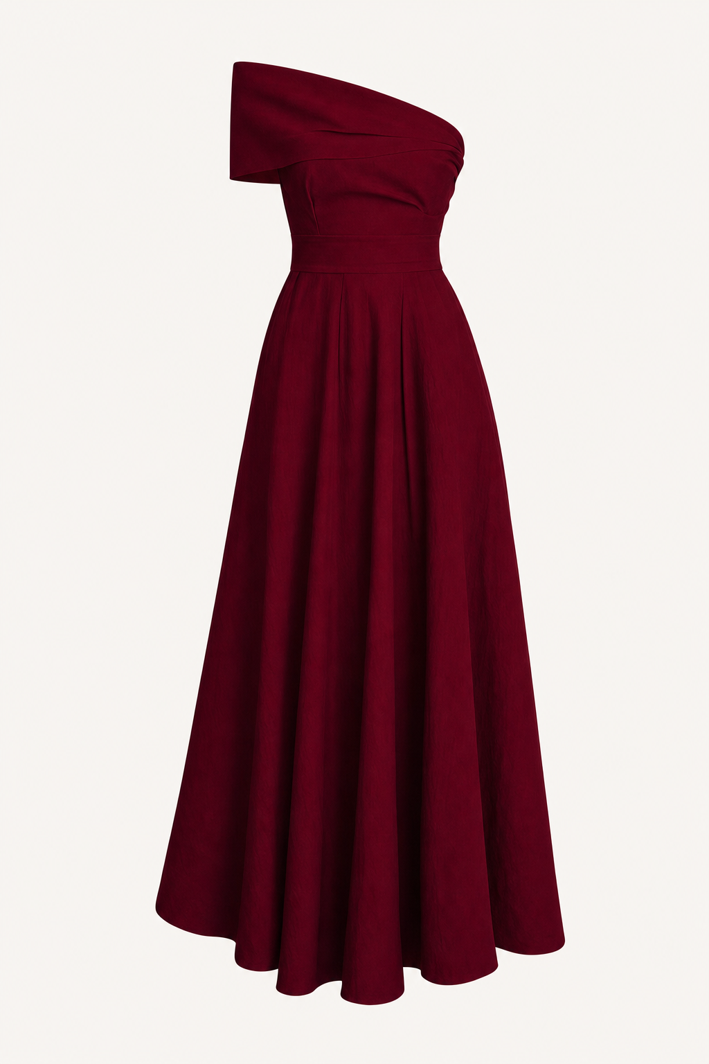 Flowy Maxi Dress With Round Neckline