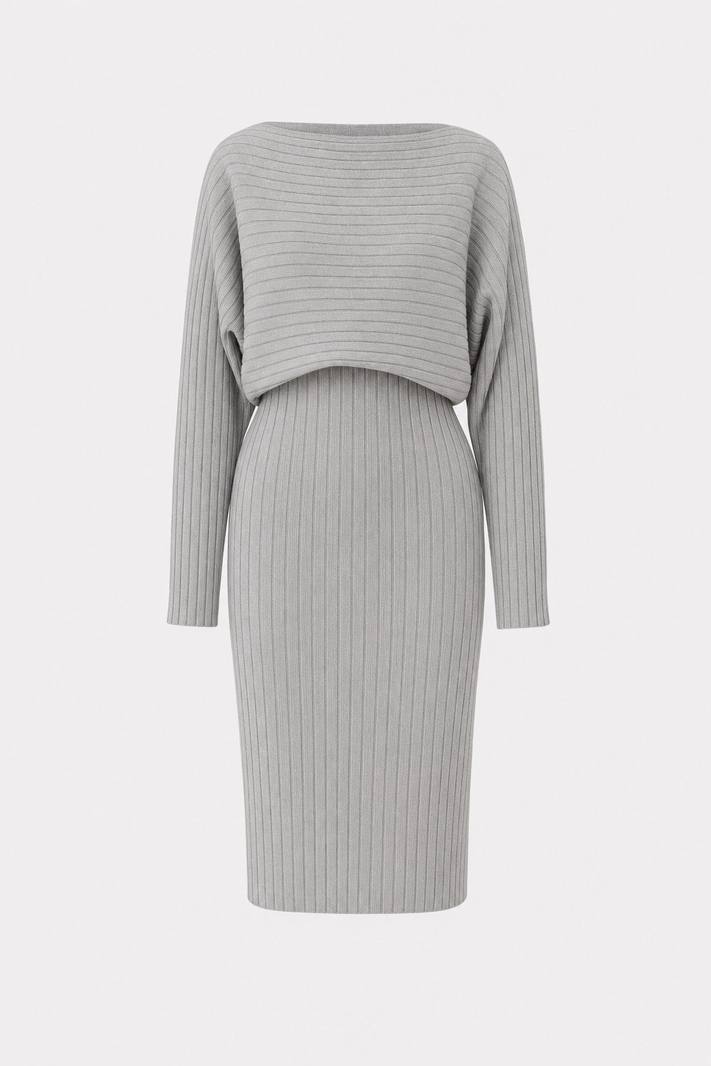 Ribbed Knit Two-Piece Midi Set - 1
