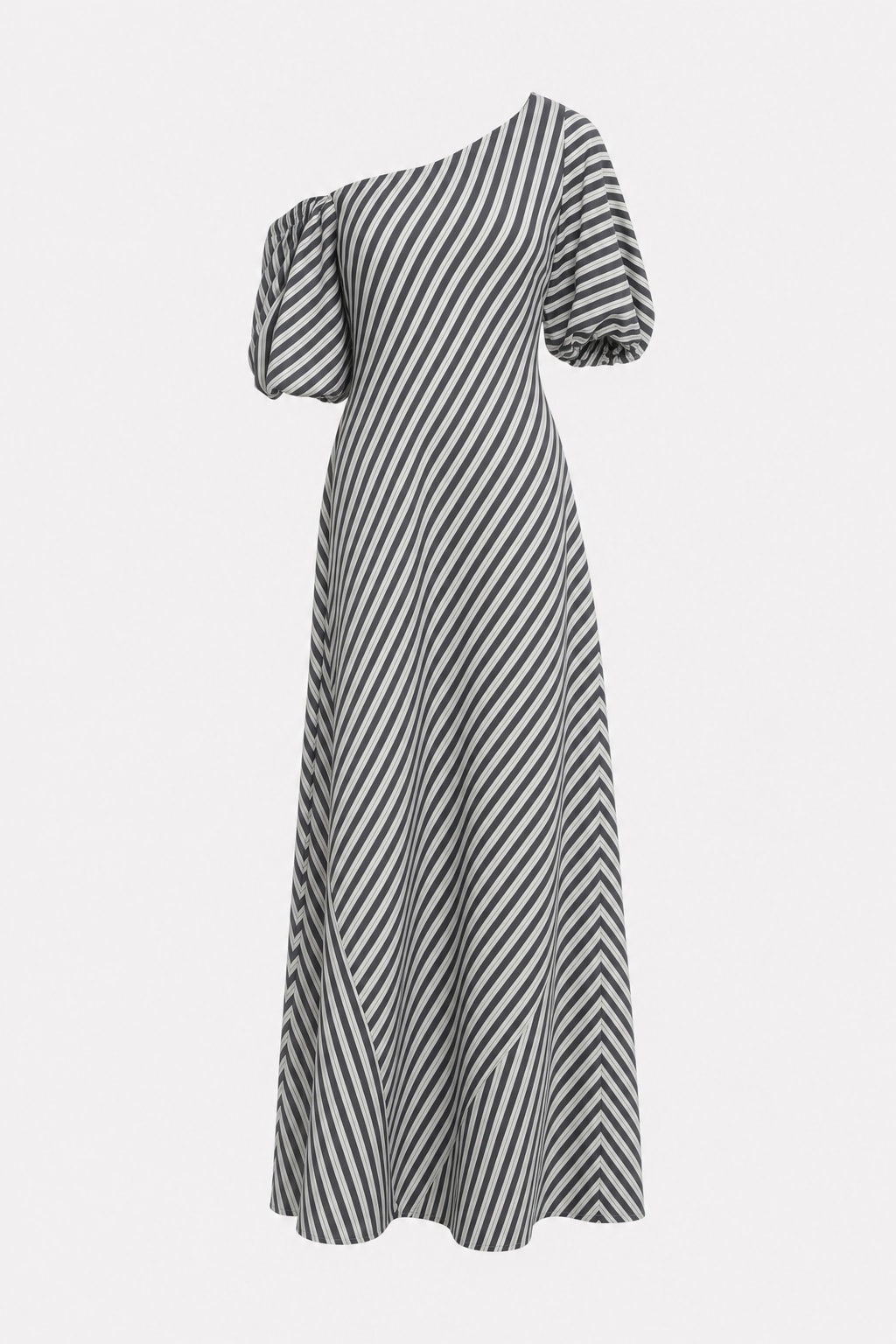 Striped Off-Shoulder Maxi Dress - 1
