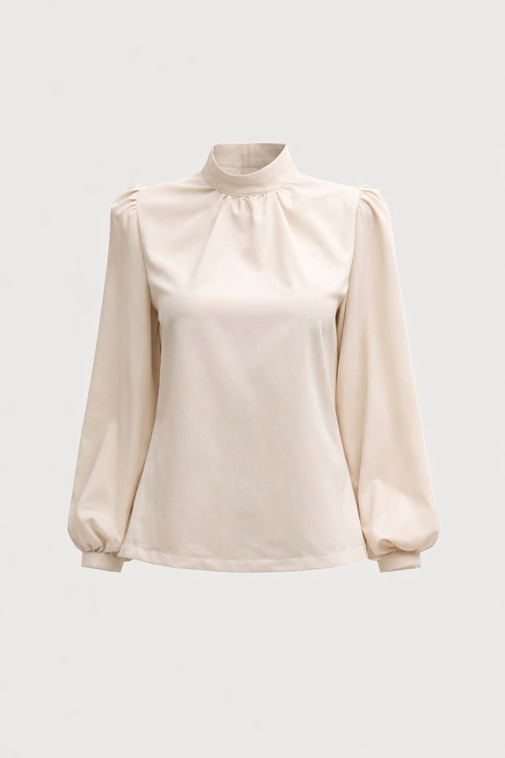 Blend Tailored Blouse with Puff Sleeves - 1
