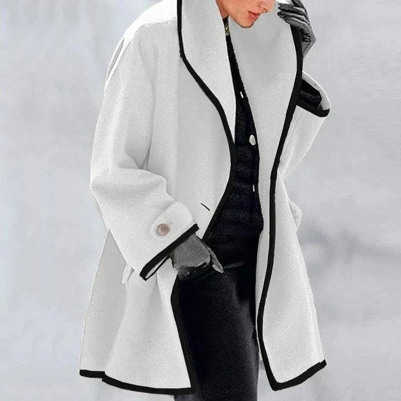 Belted oversized coat with tie-front cord - view 9