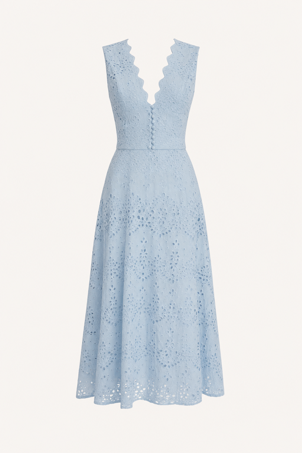 Lace V-Neck Two-Piece Midi Set