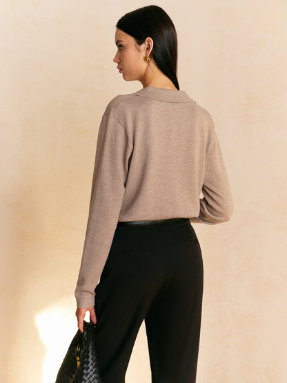 Relaxed Collared Pullover Sweater - view 4