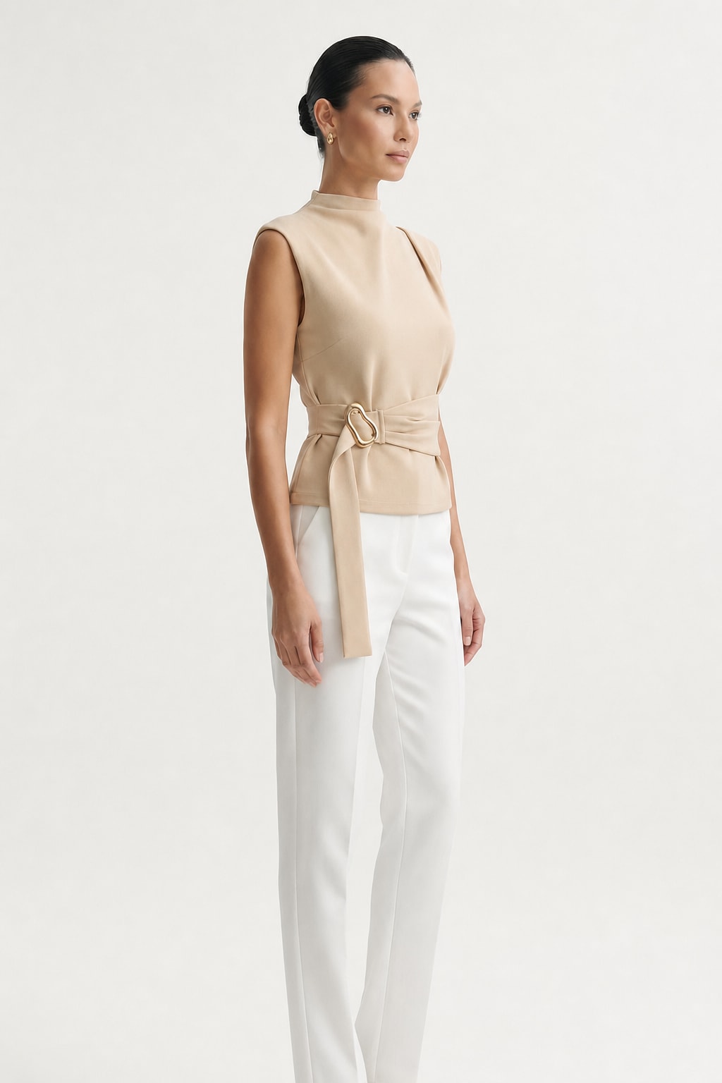 Polyamide Short-Sleeve T-Shirt In Off White - 4