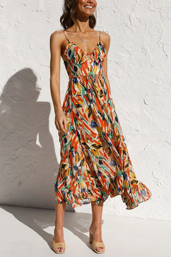 V-Neck Sleeveless Midi Dress - view 2