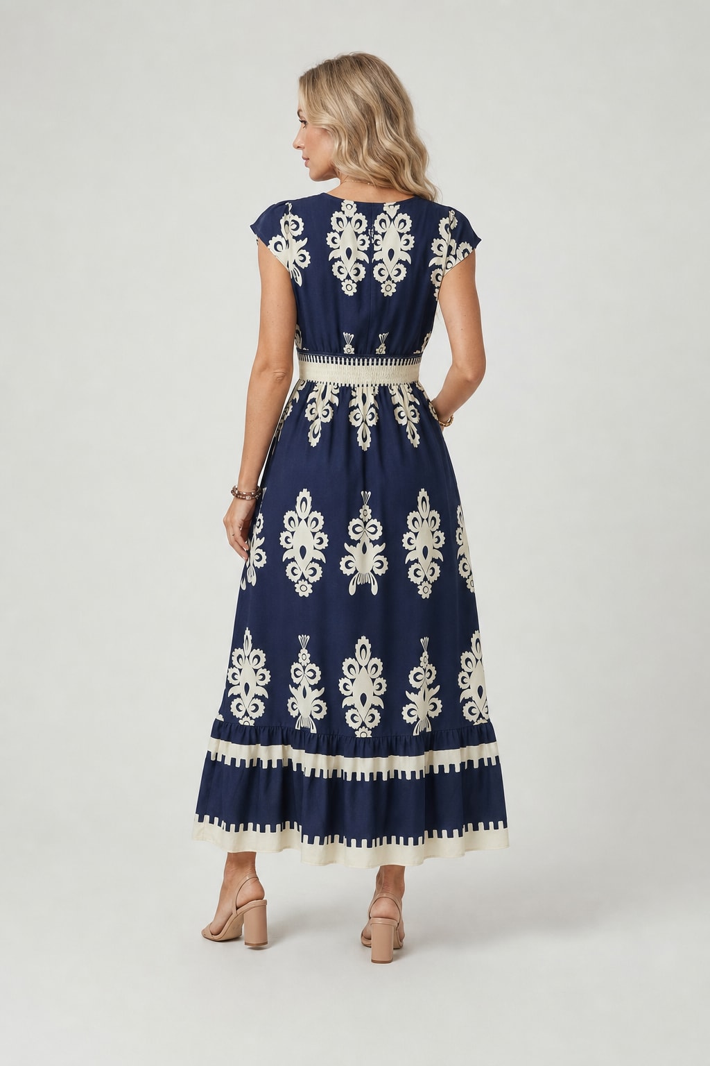 Floral V-Neck Maxi Dress - 3