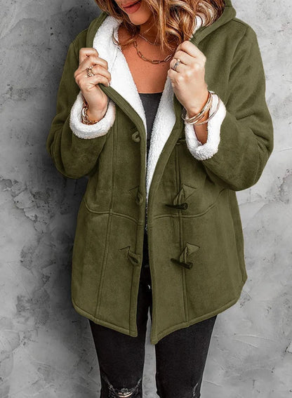 Fleece-Lined Zip Winter Coat with Hood - view 5