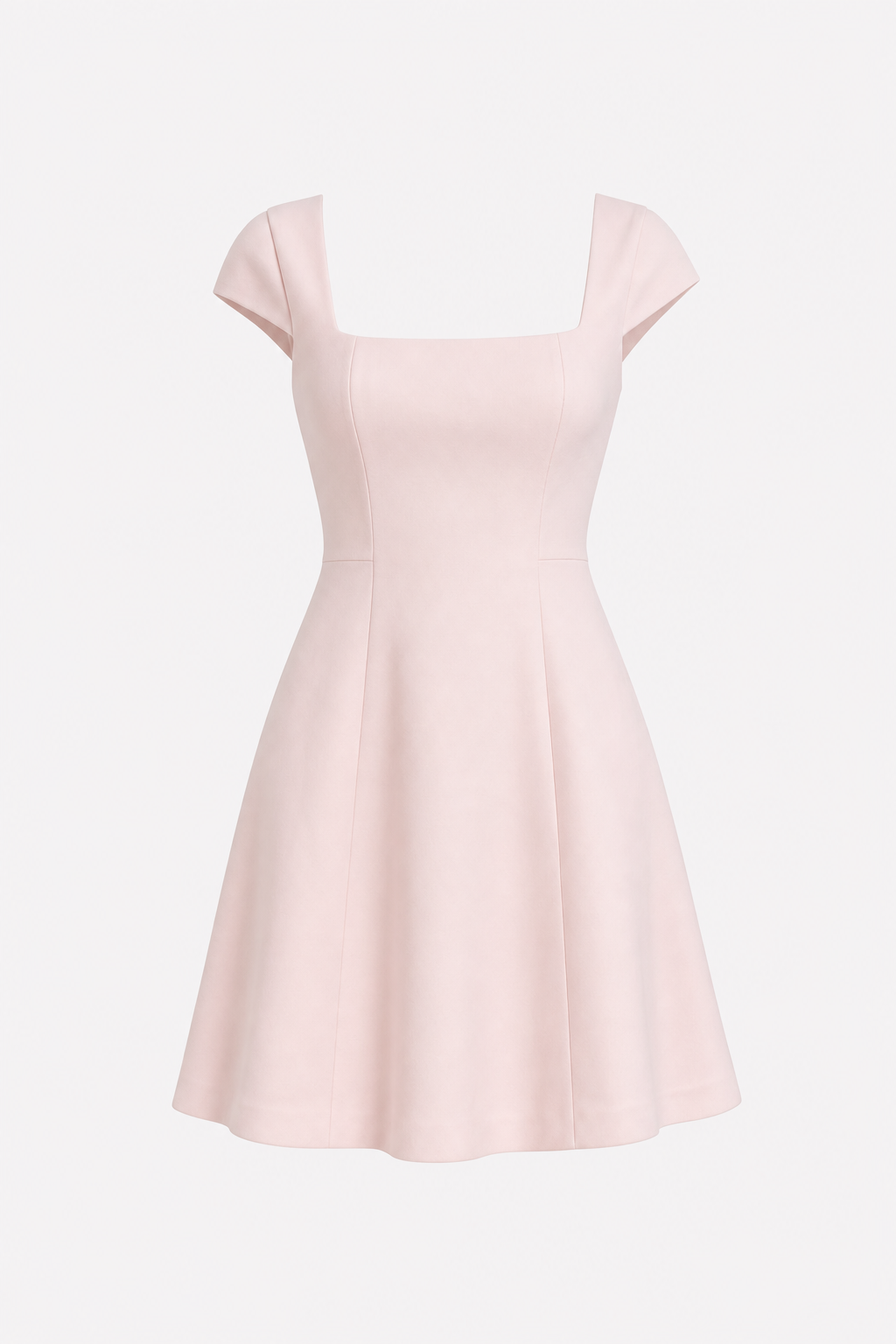 White satin A-line cap sleeve dress - view 11