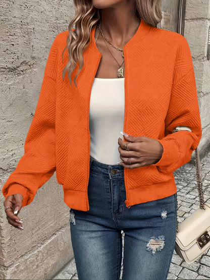 Quilted Knit Bomber Jacket - view 10