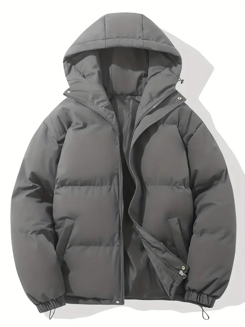 Quilted Puffer Jacket With Adjustable Hood - view 14