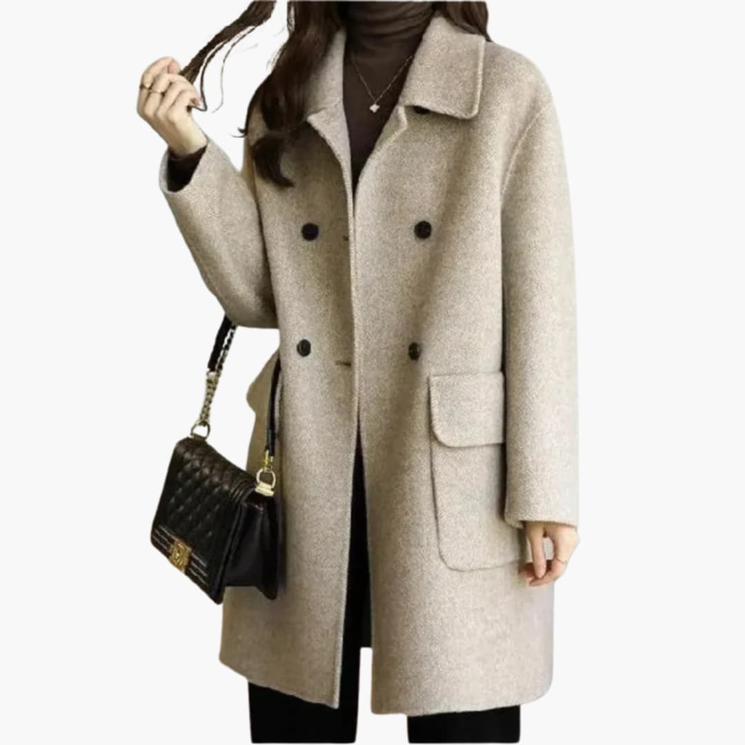 Double-Breasted Formal Coat, Tailored Fit - view 3