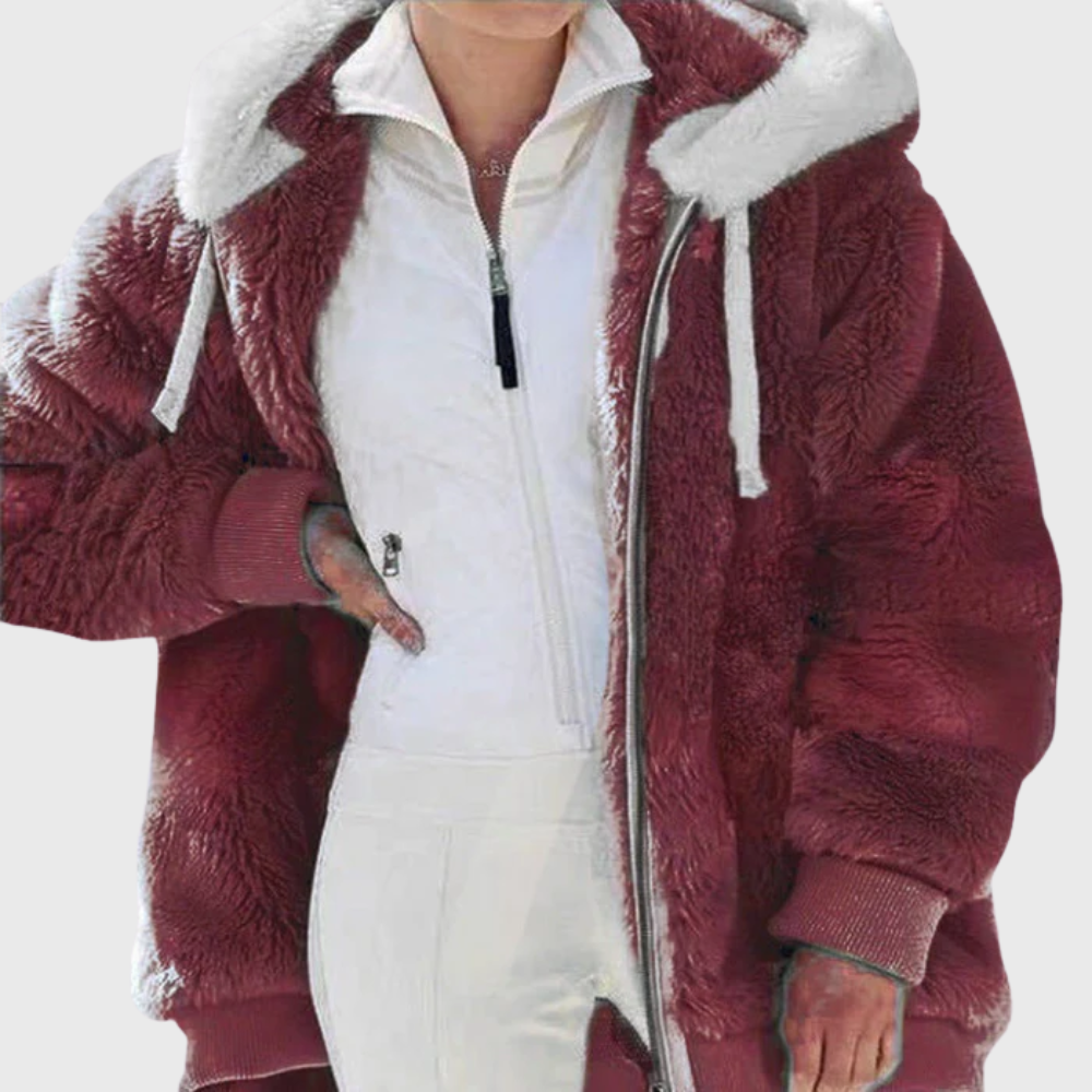 Puffer jacket with faux-fur hood - view 14