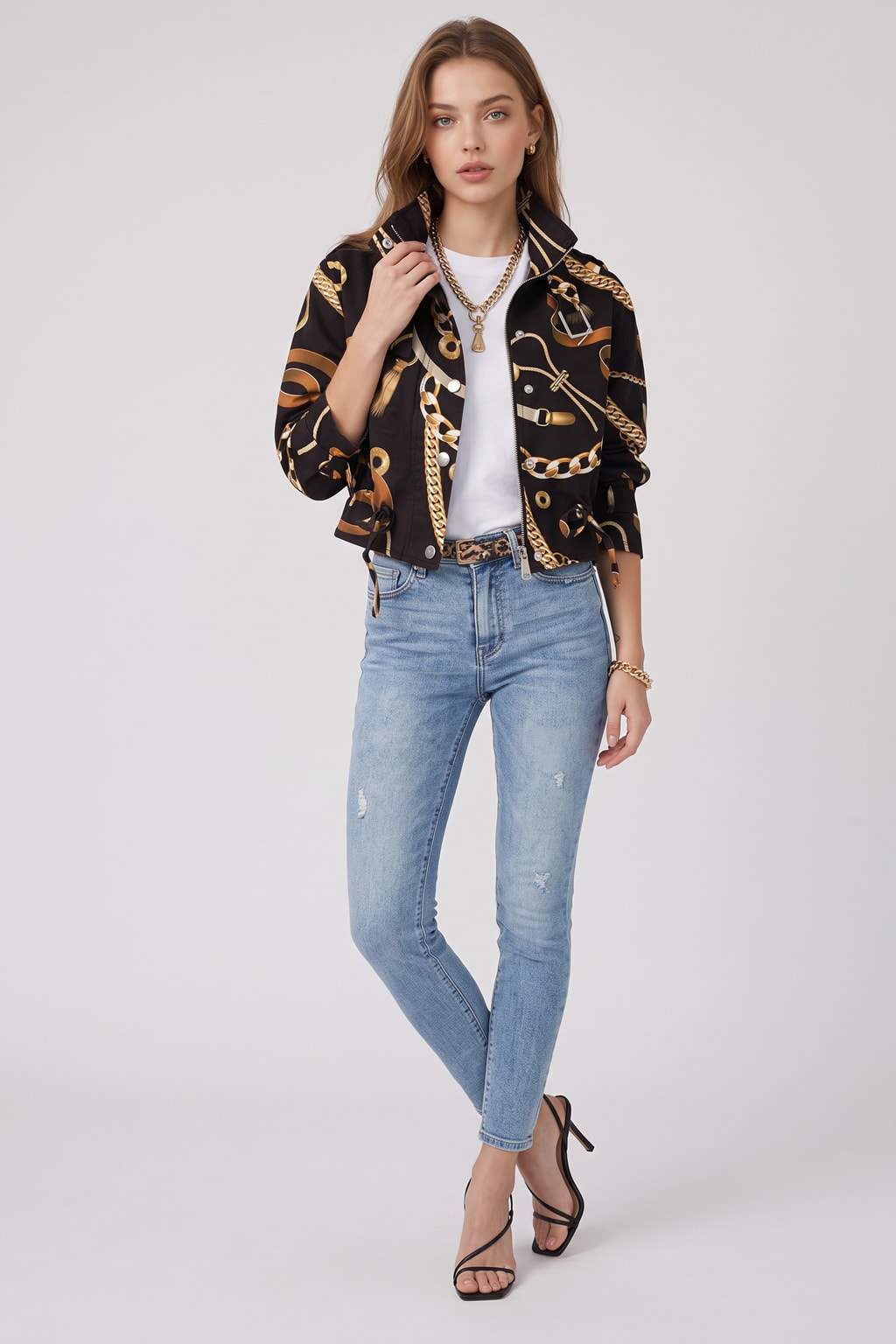 Timeless Blend Stand Collar Zip-Up Jacket - 6