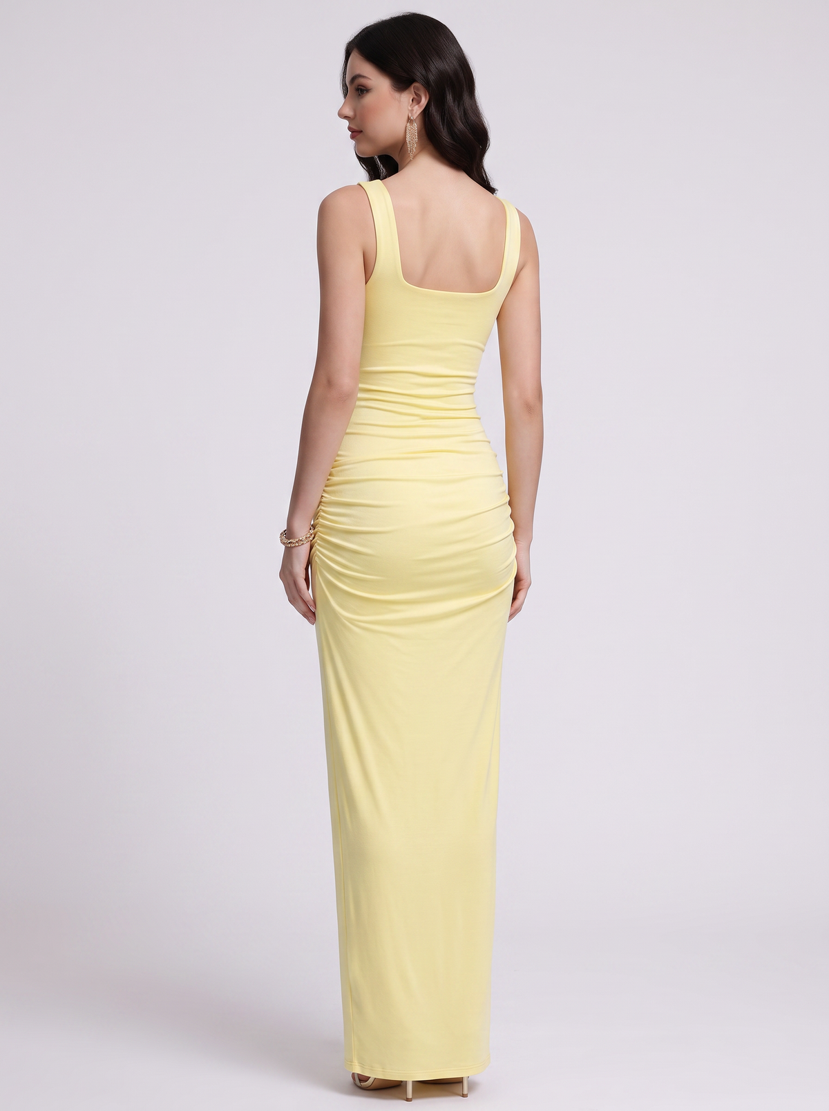 Twist Front Cutout Midi Dress - view 4