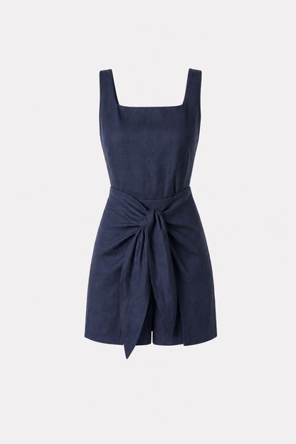 Linen Blend Top and Tie-Waist Skirt Set - view 9