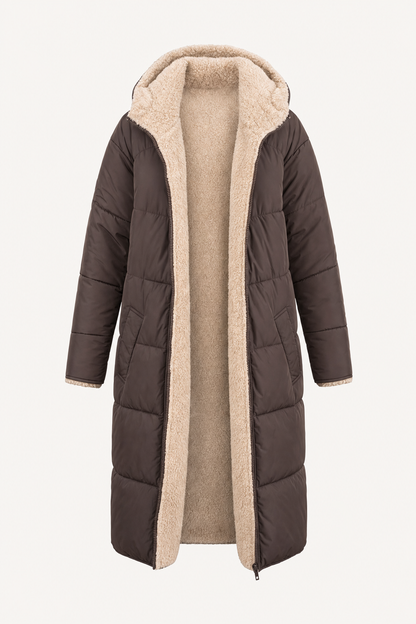 Long reversible tailored coat