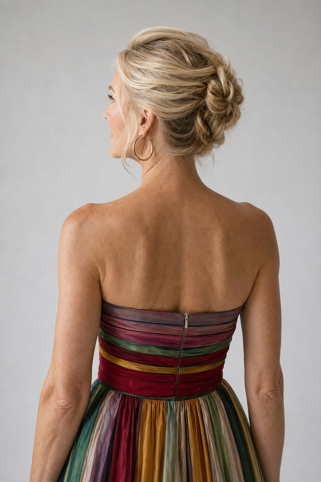 Lightweight Strapless Trapeze Dress - 4
