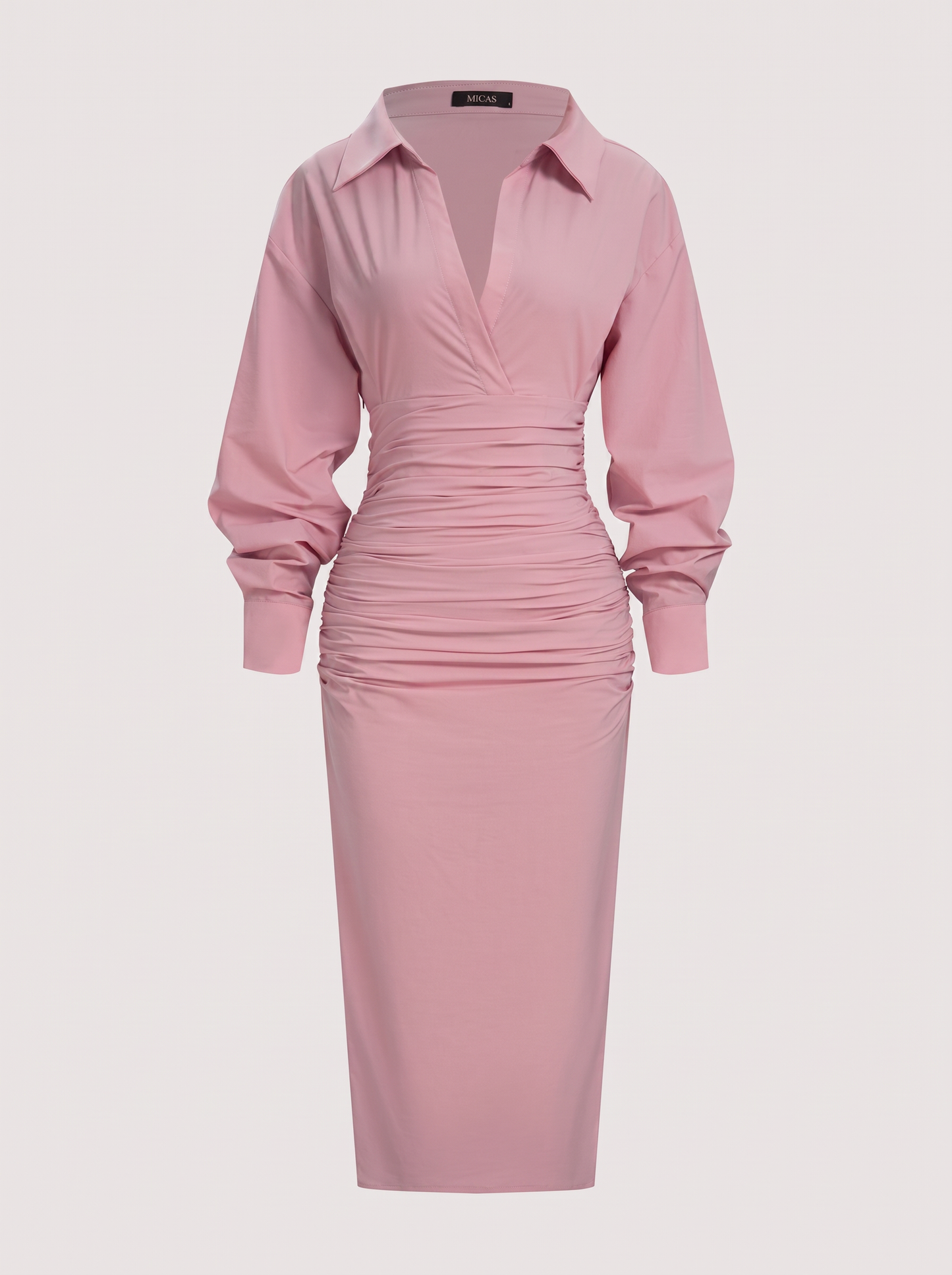 Polyamide Blend Ruched Midi Dress - view 7