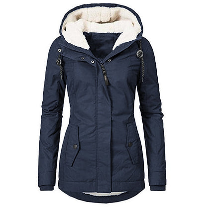 Hooded Winter Parka with Adjustable Waist