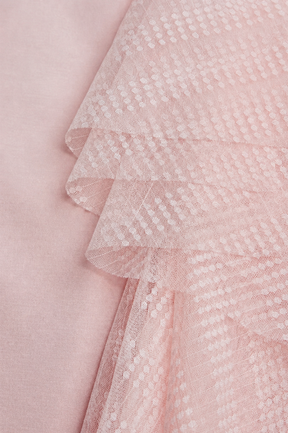 Pleated Strapless Midi Dress in Pink - view 5