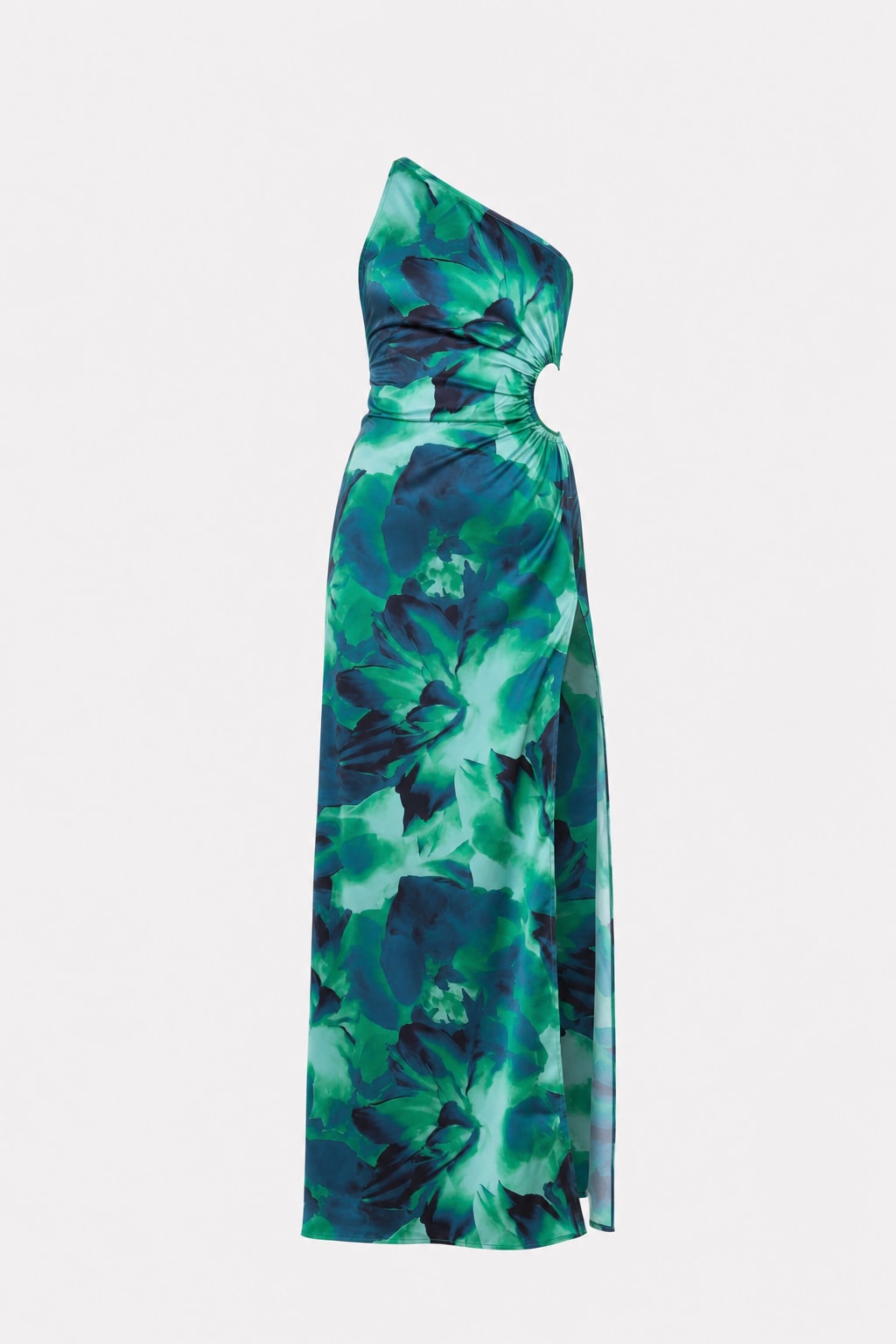 Polyester Maxi Dress With High Leg Split - 1