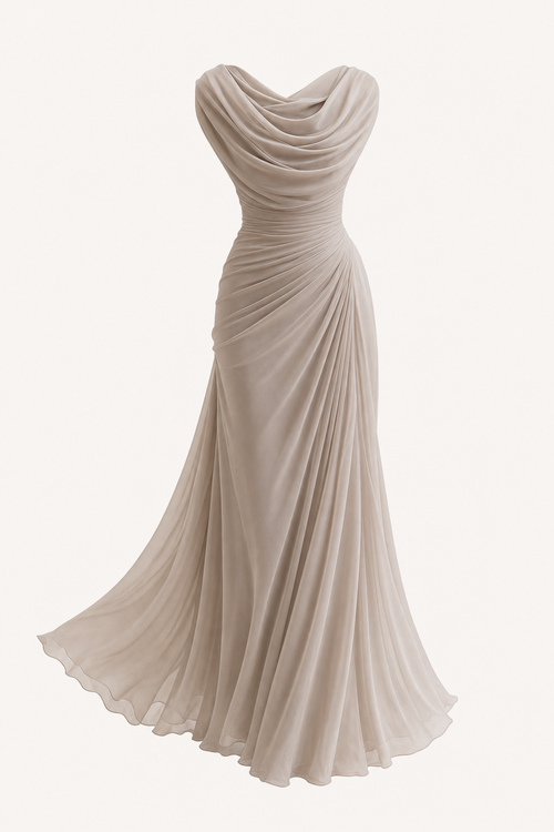 Ruched sleeveless maxi dress