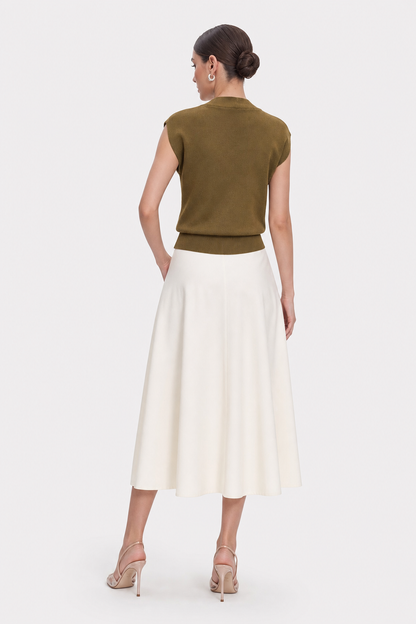 Knit wrap V-neck sleeveless top - view 4