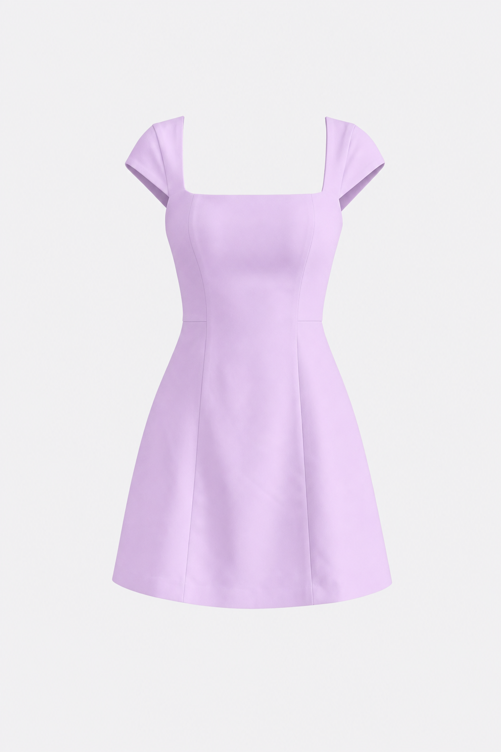 White satin A-line cap sleeve dress - view 10