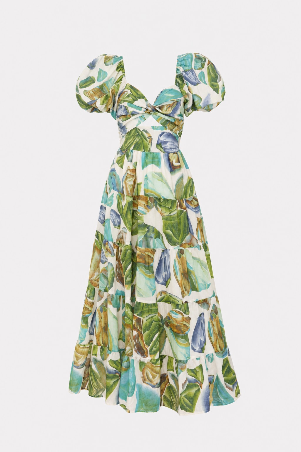 Polyester Twist-Front Maxi Dress - 1