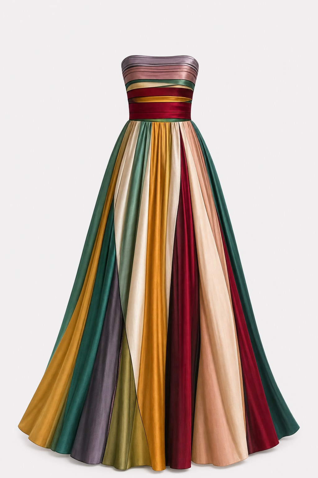 Lightweight Strapless Trapeze Dress - 1