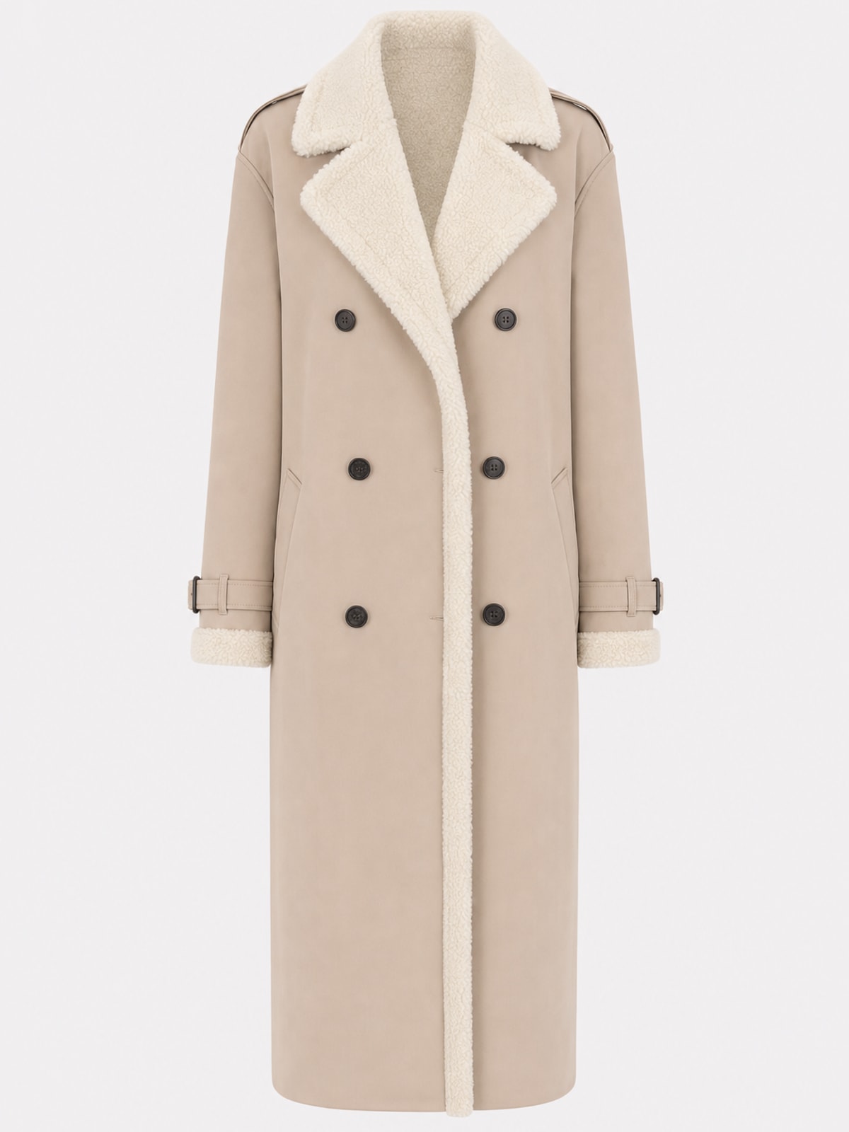 Women's A-Line Warm Coat With Lining & Pockets - 1