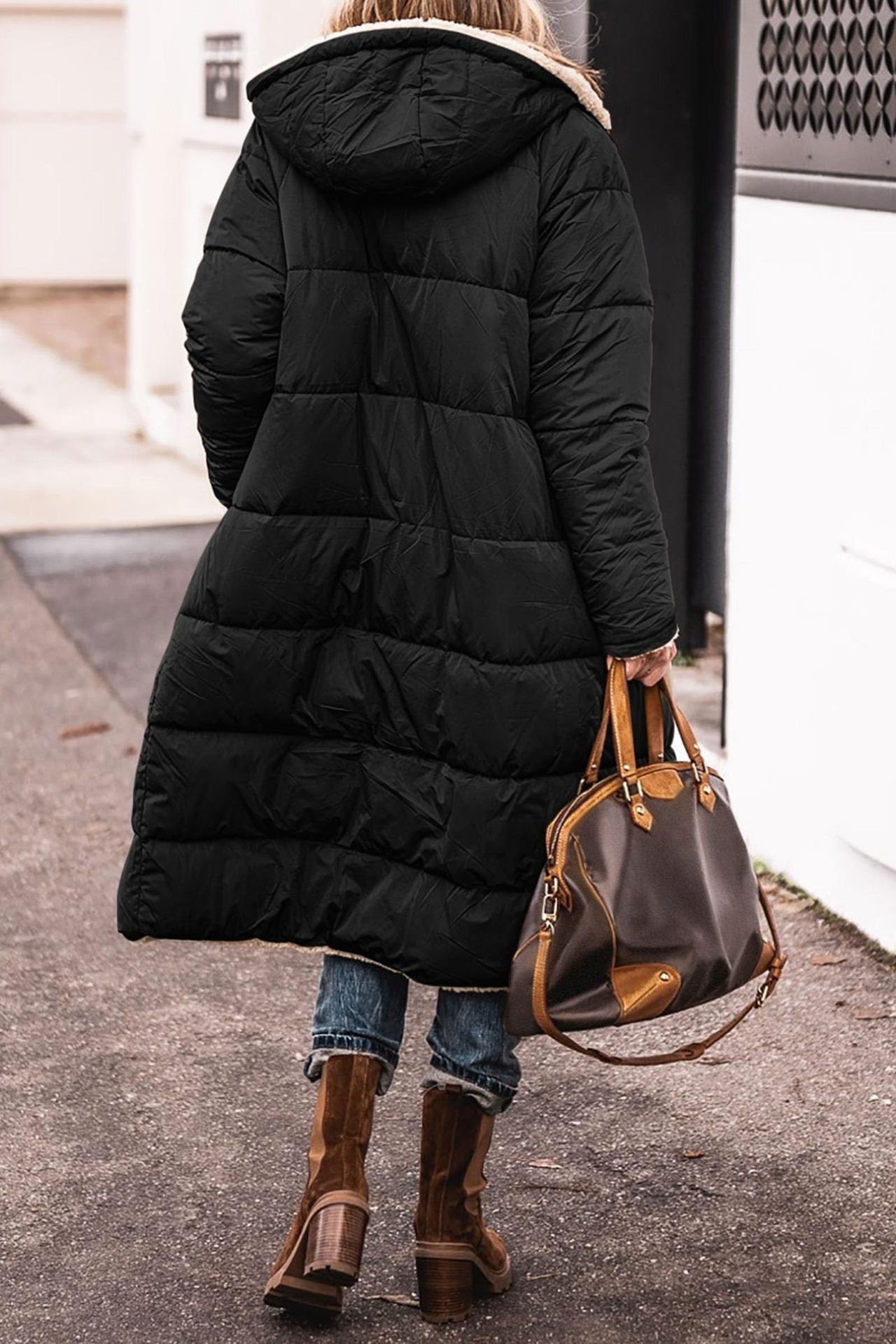 Down-Filled Long Hooded Winter Coat - view 10