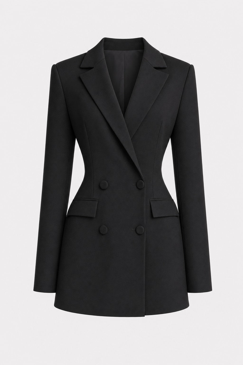 Blazer Mini Dress With Double Breasted Lapel - 1