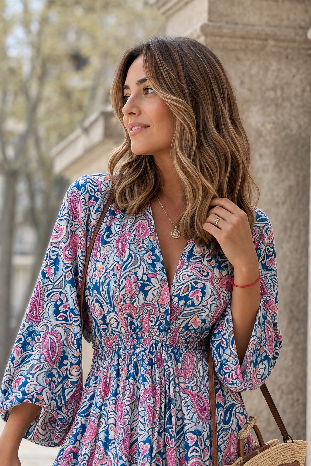 Cotton Blend Dress With Relaxed Fit - 4