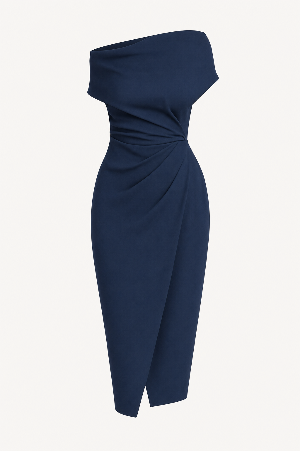 Short Sleeve Pleated Midi Dress