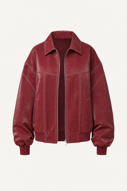 Oversized Structured Bomber Jacket