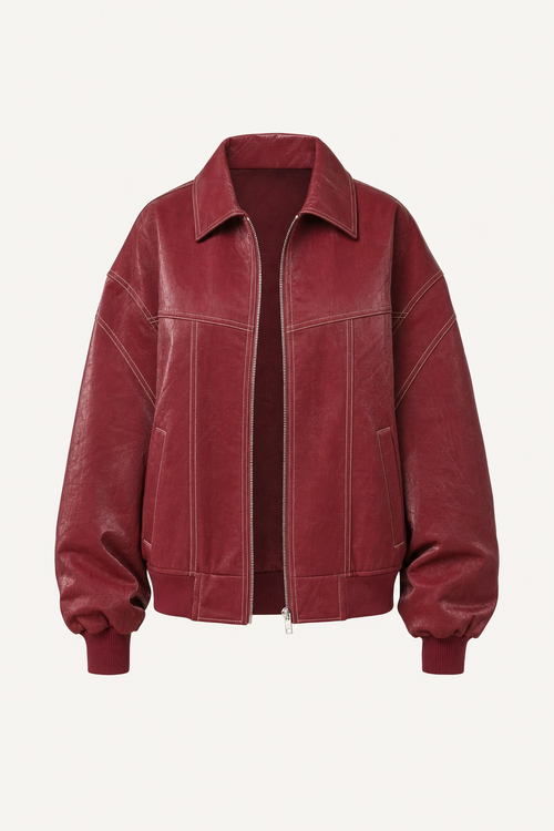Oversized Structured Bomber Jacket