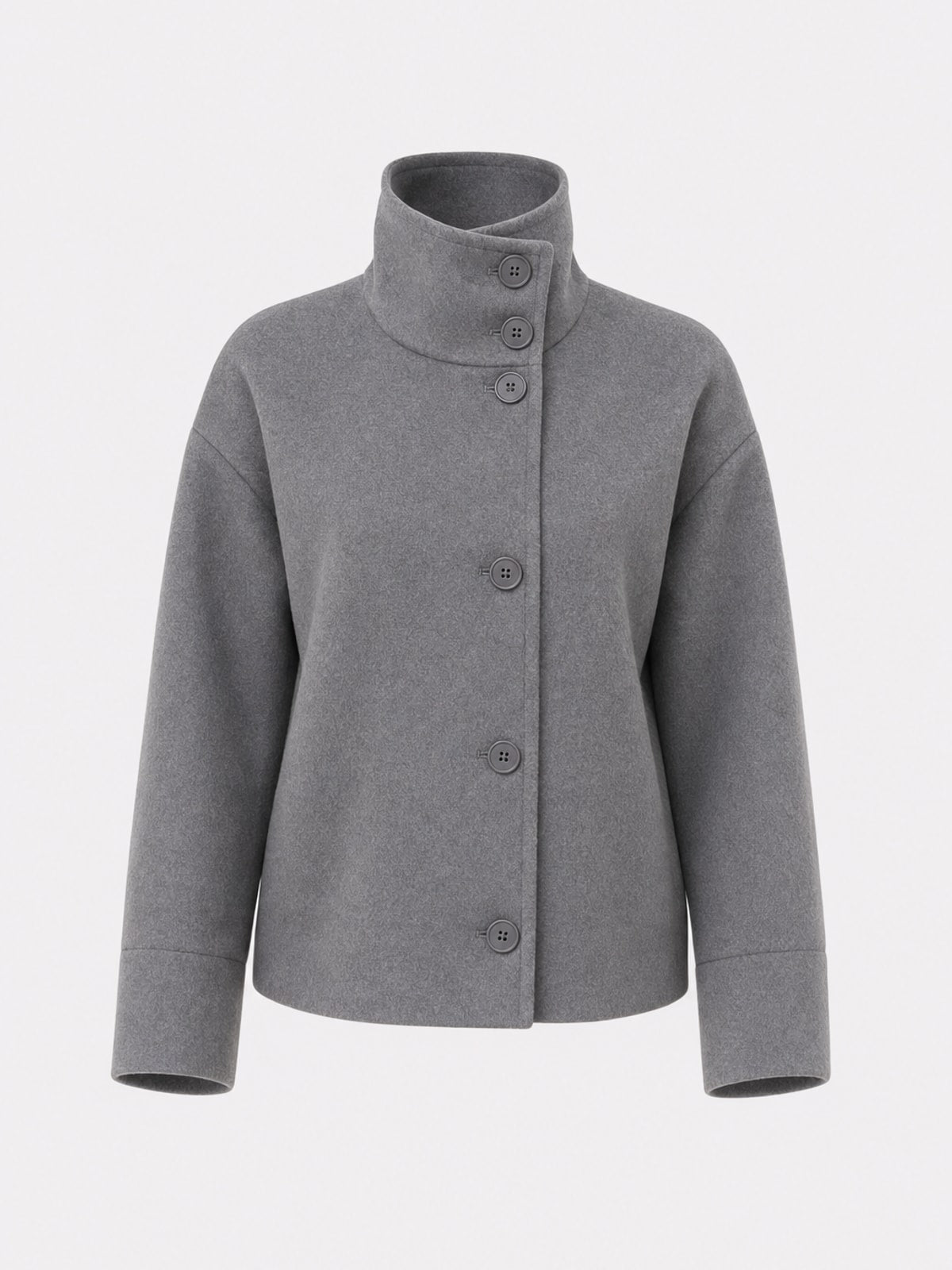 Cozy High Neck Tailored Blazer Structured Fit for Work & Weekend - 1