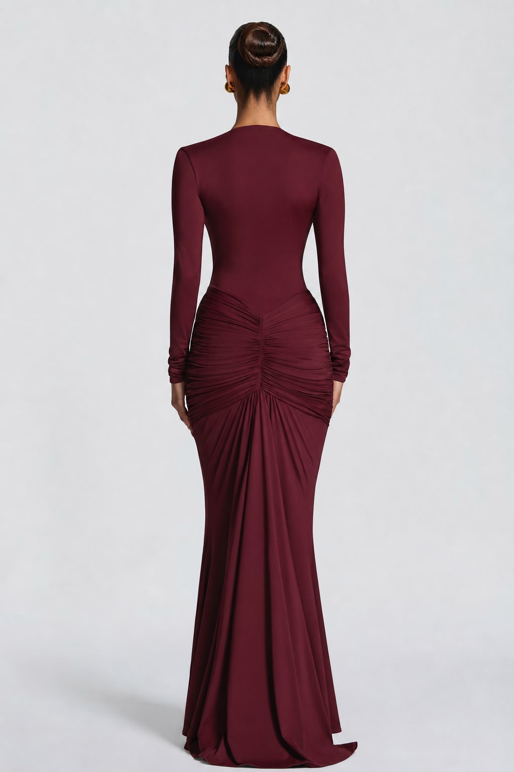 Stretch Jersey Maxi Dress With Mermaid Hem - 3