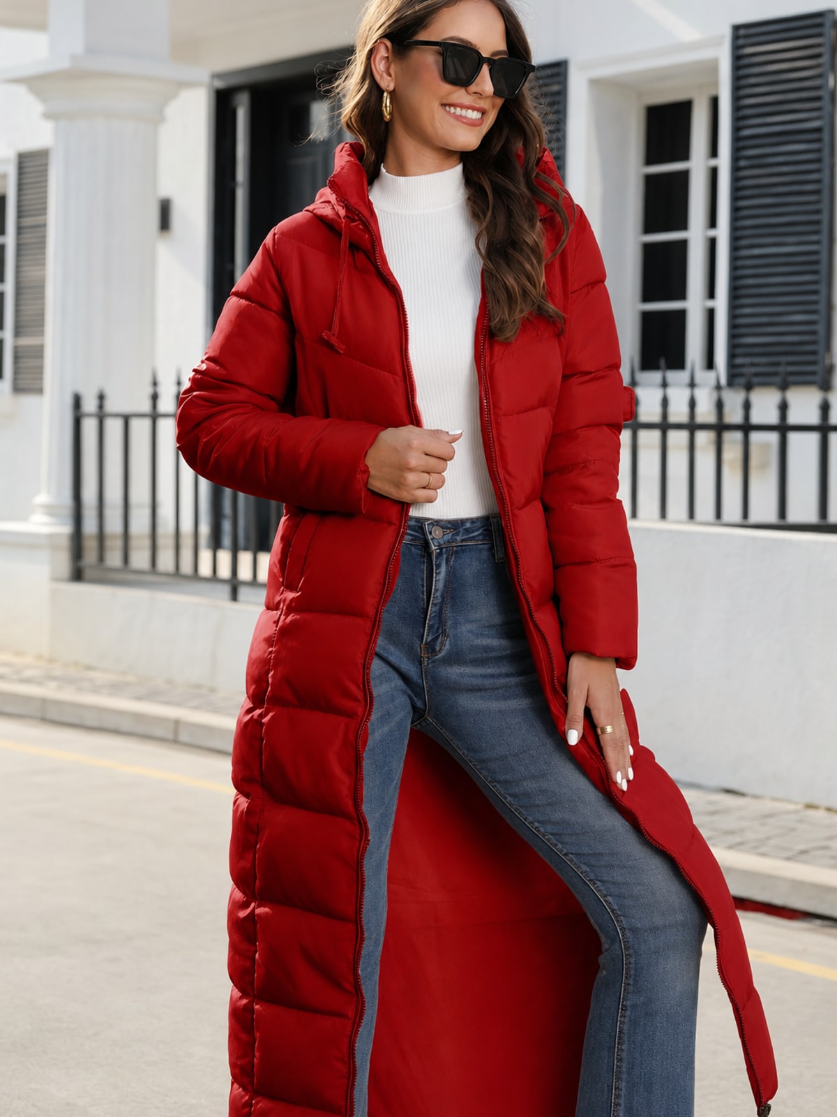 Warm Cotton Hooded Winter Coat With Slim Fit - 3